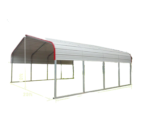 Carport de acero Golden Mount Classic – Protección elegante y duradera para sus vehículos
