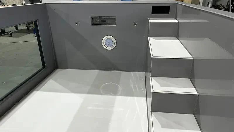 Piscina de polipropileno de 6,5 mx 2,5 m con ventana de 4 m
