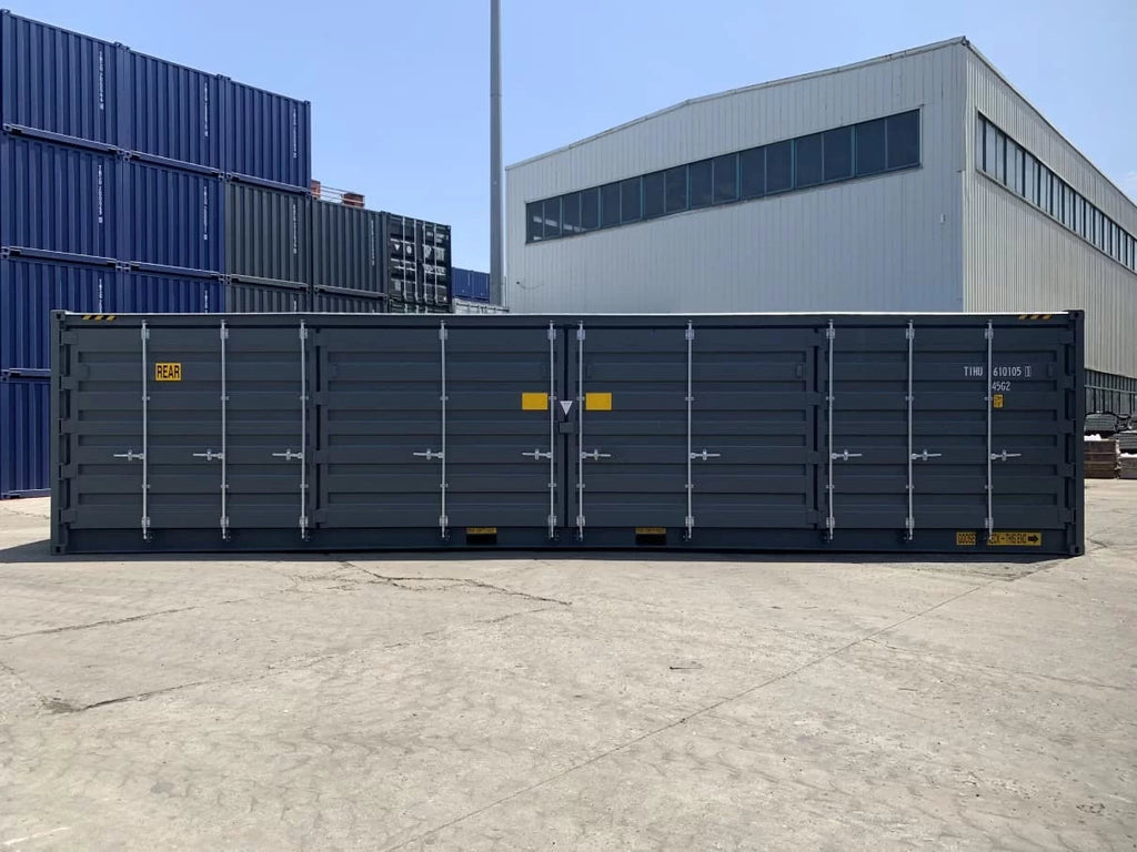 Contenedor High Cube 40' con doble puerta lateral gris nuevo 40 pies