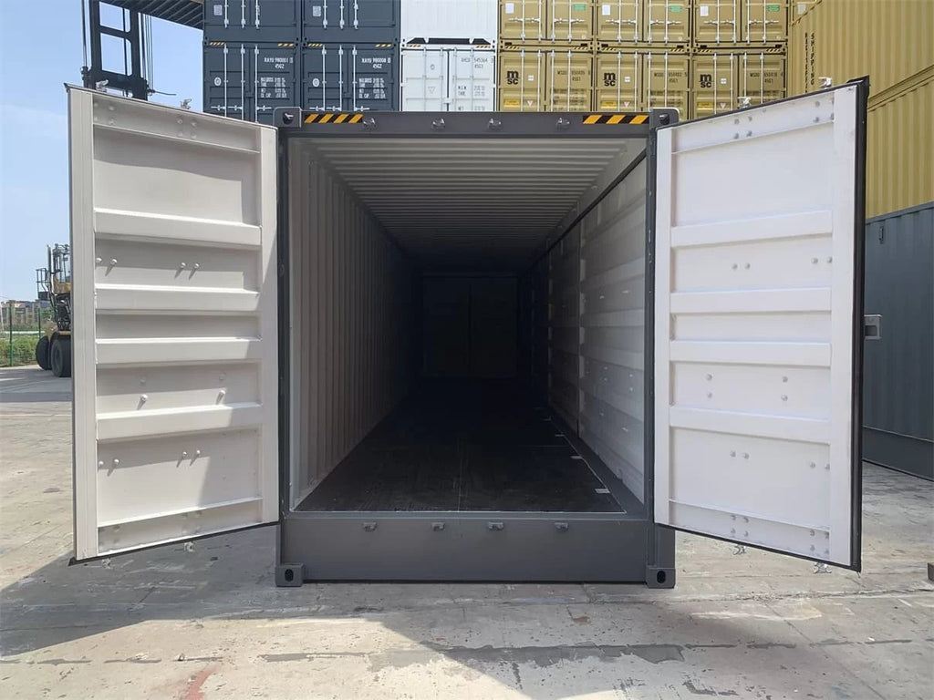 Contenedor High Cube 40' con doble puerta lateral gris nuevo 40 pies