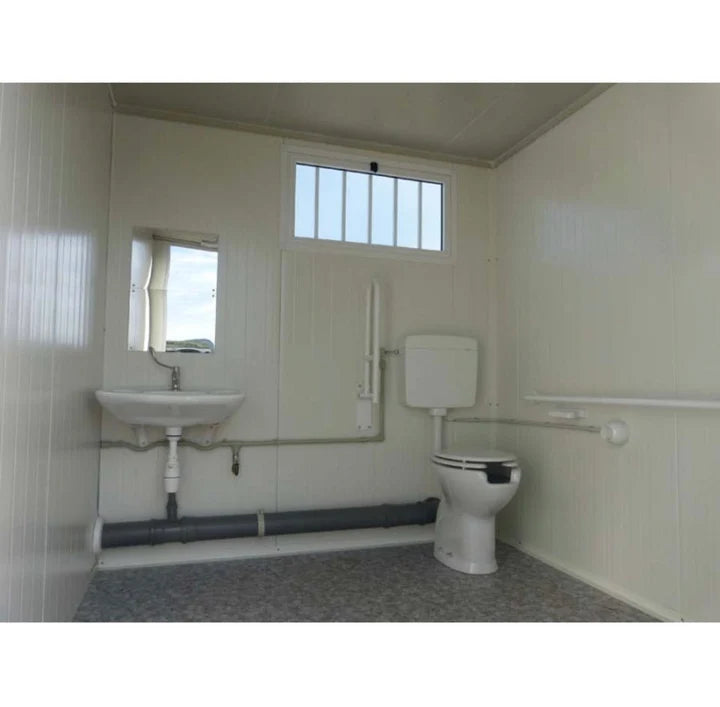 BLOQUE SANITARIO PMR NUEVO CON WC PMR, LAVABO PMR, WC ESTÁNDAR Y LAVAMANOS €2.100,00