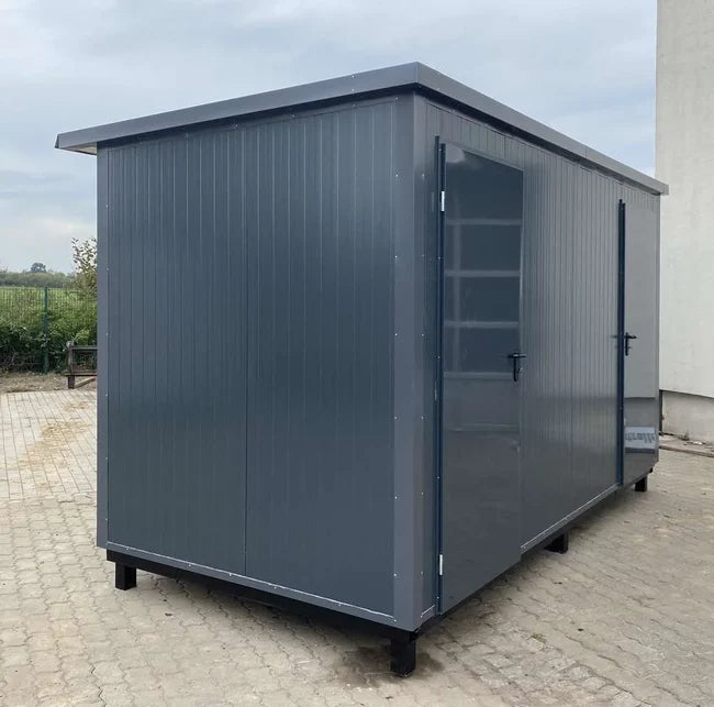 Contenedor Sanitario 4 × 2 m – WC Doble con Duchas